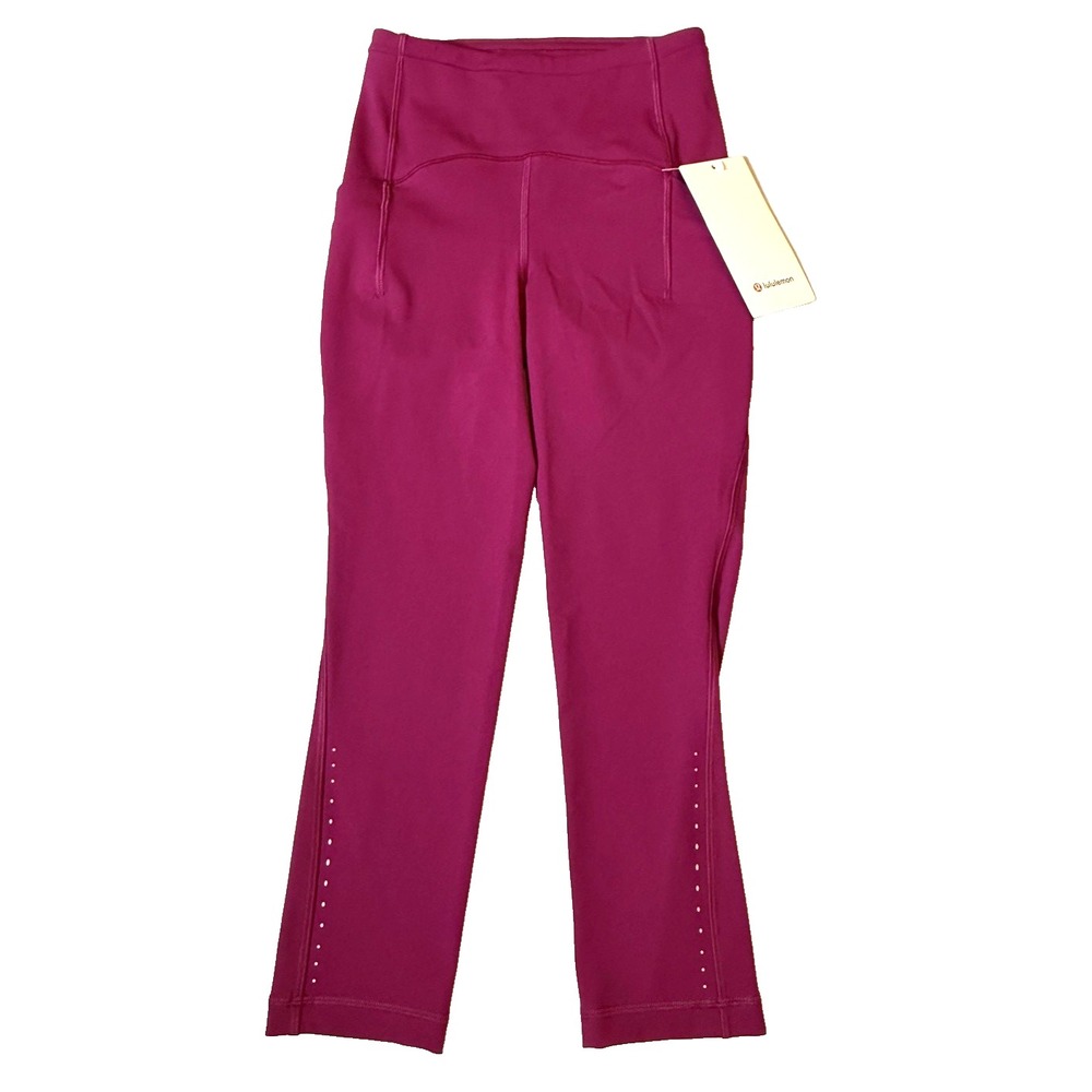 NWT Lululemon Size 2 Swift Speed HR Crop 21" Magenta, Gym Athletic Wear-582